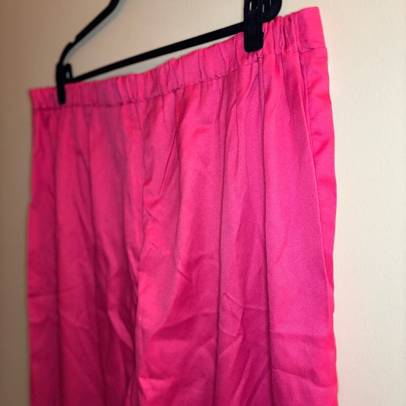 Women’s Solid Plicated High Waisted Straight Leg Trousers Size 4X - Picture 8 of 10
